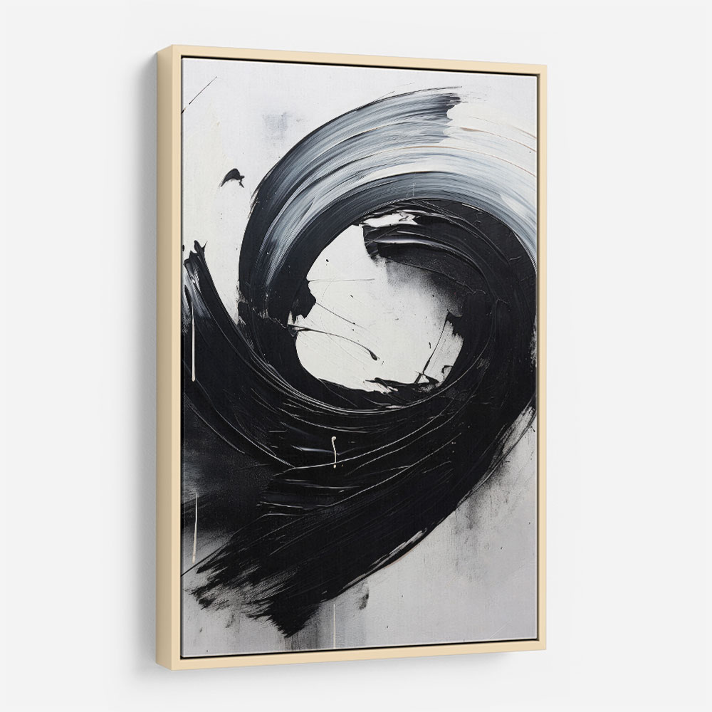 激安通販サイト 人気 Black Brush Strokes 14 Abstract Wall Art 額縁